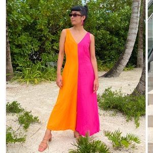 Mixed By Nasrin - Color block linen jumpsuit